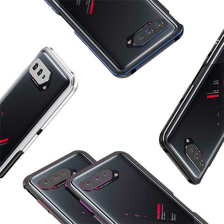 Metal Frame Protective Phone Cover for Asus ROG Phone 5 - Black/Purple