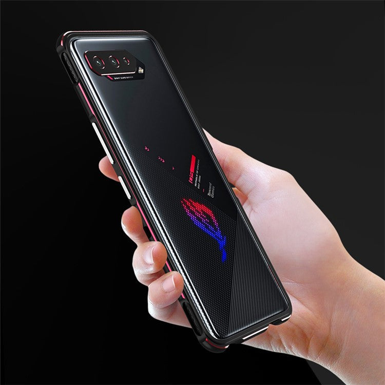 Metal Frame Protective Phone Cover for Asus ROG Phone 5 - Black/Purple