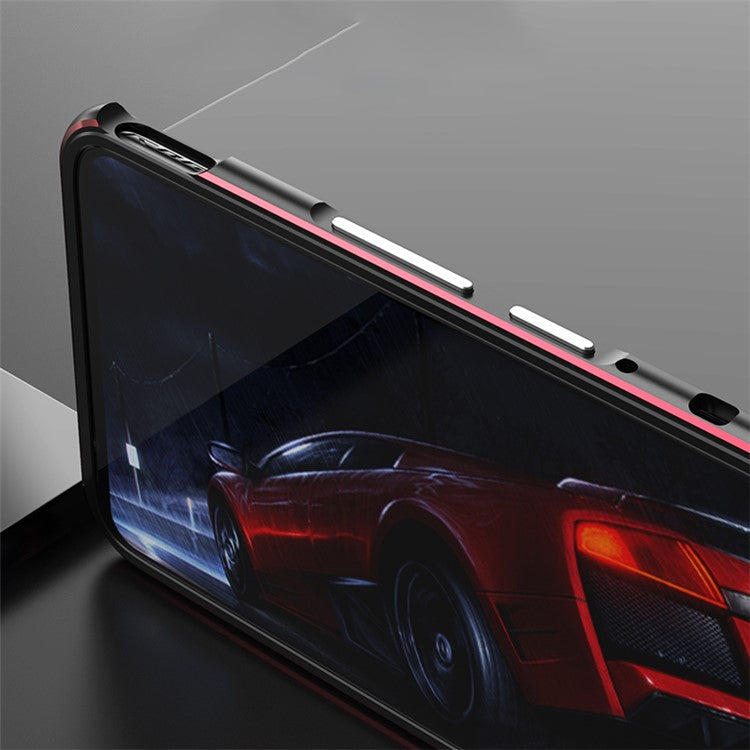 Metal Frame Protective Phone Cover for Asus ROG Phone 5 - Black/Purple
