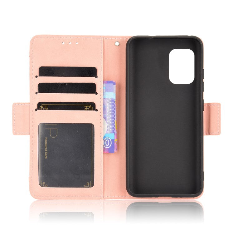 Multiple Card Slots Wallet Stand Leather Protection Phone Case Shell for Asus Zenfone 8 ZS590KS - Pink