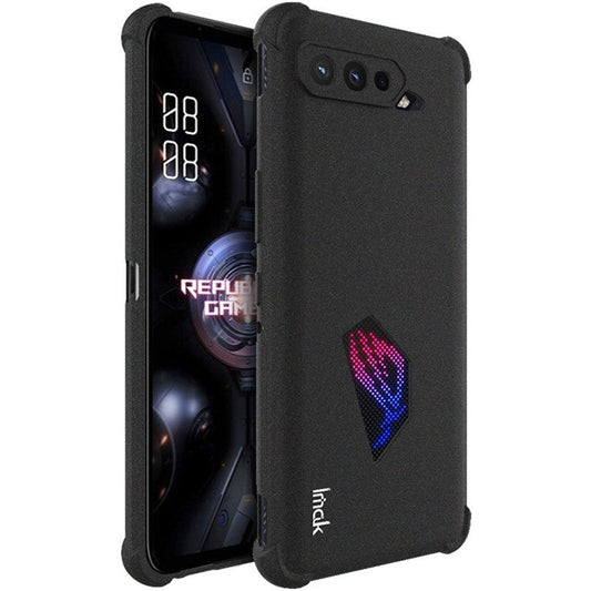 IMAK Matte Series Airbag Reinforced Corners TPU Phone Case with Screen Protector for Asus ROG Phone 5 / 5s - Matte Black