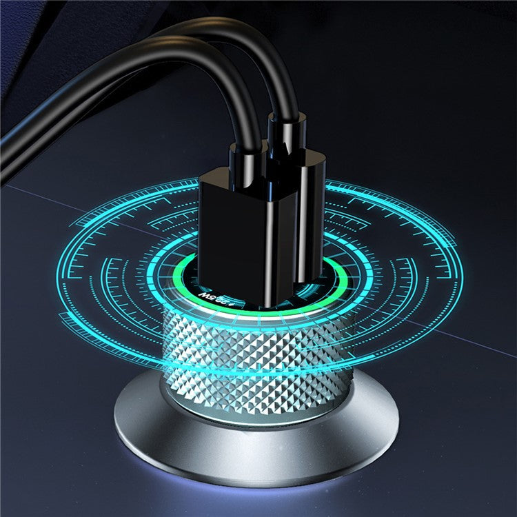 TOTU DCCPD-10 Blade Series USB 18W + Type C 20W Dual Port Car Charger Fast Charging Mobile Phone Charger for iPhone Samsung Xiaomi