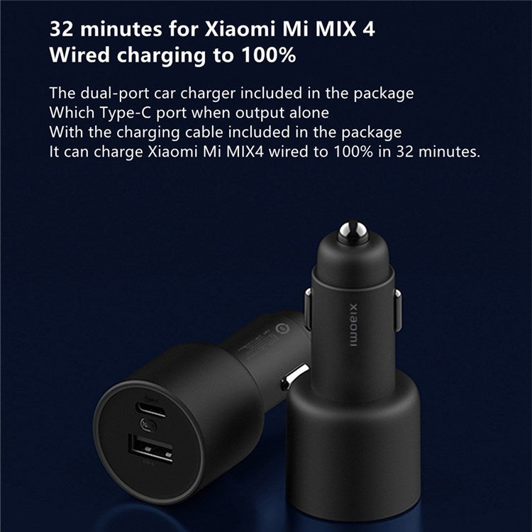 XIAOMI PRO Wireless Car Charger 50W Fast Charging Cell Phone Clip Phone Mount Dual-port Charger with Type-C Cable