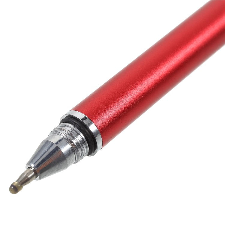 3-in-1 Touch Screen Stylus Pen + Drawing Pen + Ball Point Pen for iPhone iPad Samsung etc. - Red
