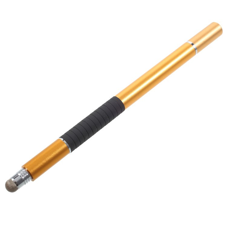 3-in-1 Touch Screen Stylus Pen + Drawing Pen + Ball Point Pen for iPhone iPad Samsung etc. - Gold
