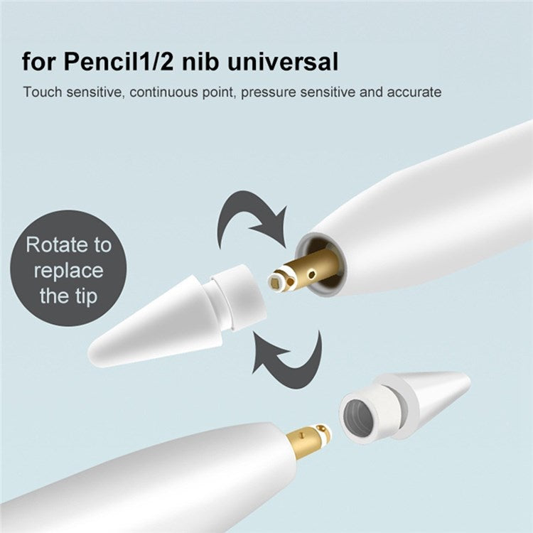 OEM For Apple Pencil (1st/2nd Generation) 2Pcs Stylus Pen Replacement Tip Touch Screen Pen Nib