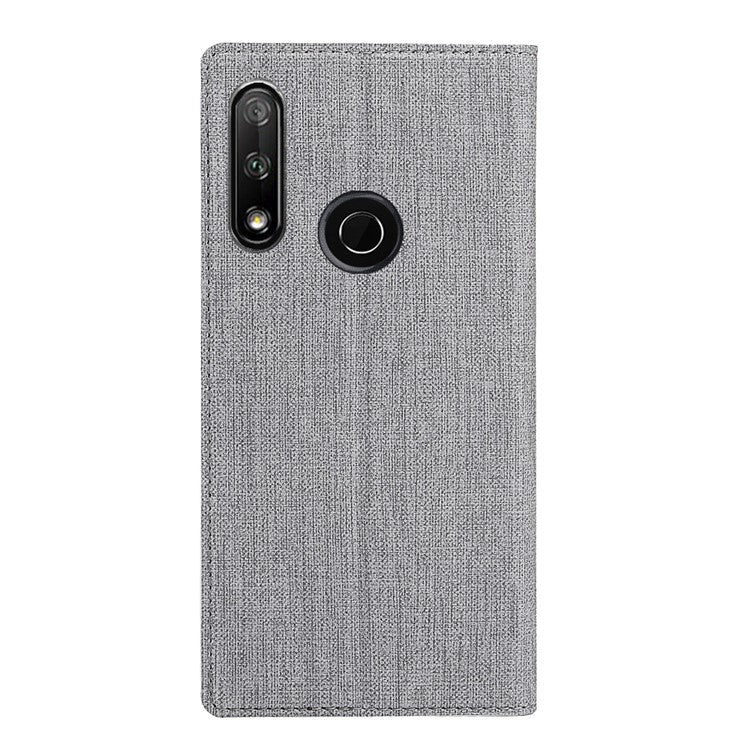 VILI DMX Cross Texture Stand Leather Case with Card Slot for Huawei Honor 9X (Global Version)/9X Premium - Grey