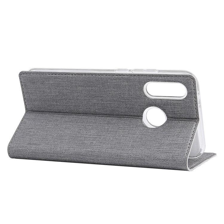 VILI DMX Cross Texture Stand Leather Case with Card Slot for Huawei Honor 9X (Global Version)/9X Premium - Grey