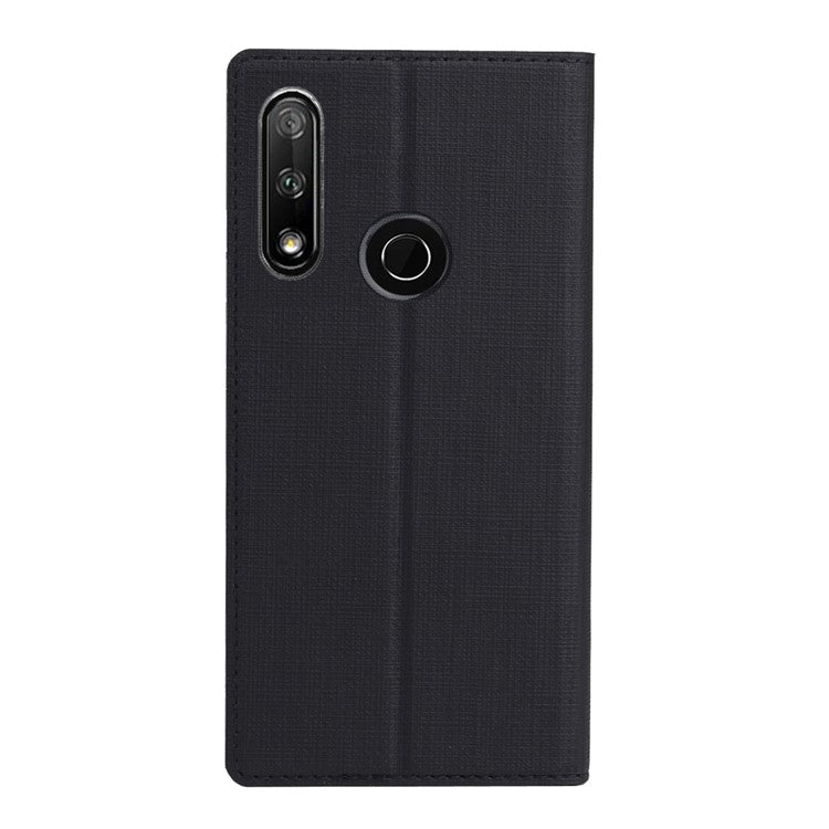 VILI DMX Cross Texture Stand Leather Case with Card Slot for Huawei Honor 9X (Global Version)/9X Premium - Black