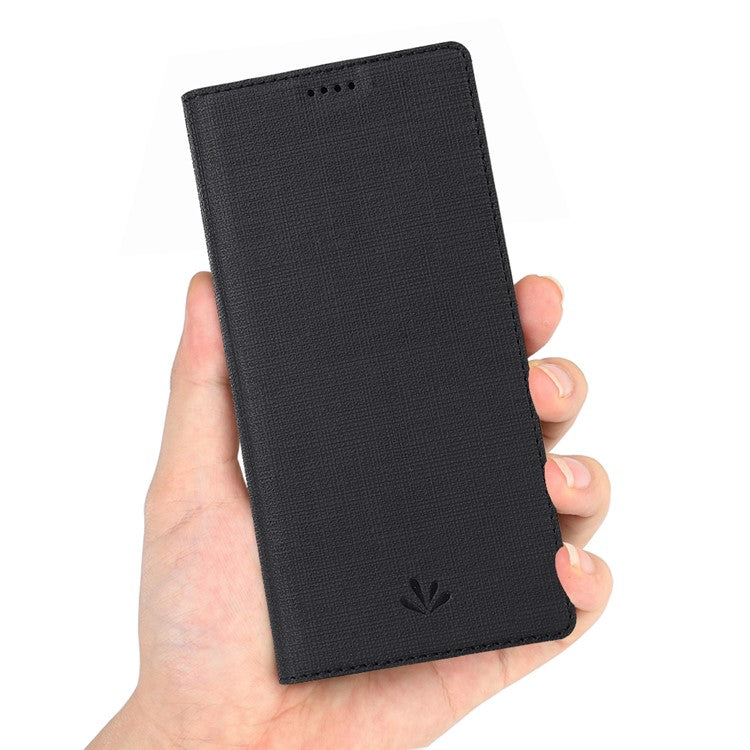 VILI DMX Cross Texture Stand Leather Case with Card Slot for Huawei Honor 9X (Global Version)/9X Premium - Black