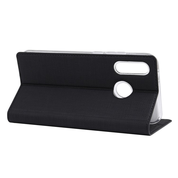 VILI DMX Cross Texture Stand Leather Case with Card Slot for Huawei Honor 9X (Global Version)/9X Premium - Black