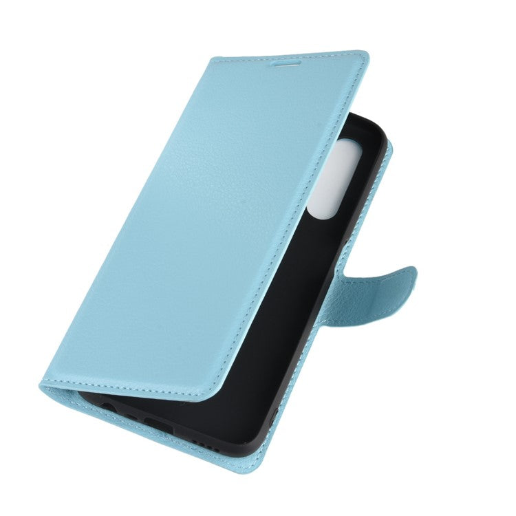 Litchi Surface with Wallet Leather Case for Realme 6 - Blue