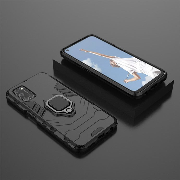 Ring Holder Kickstand PC + TPU Shell for Oppo A52/A72/A92 - Black