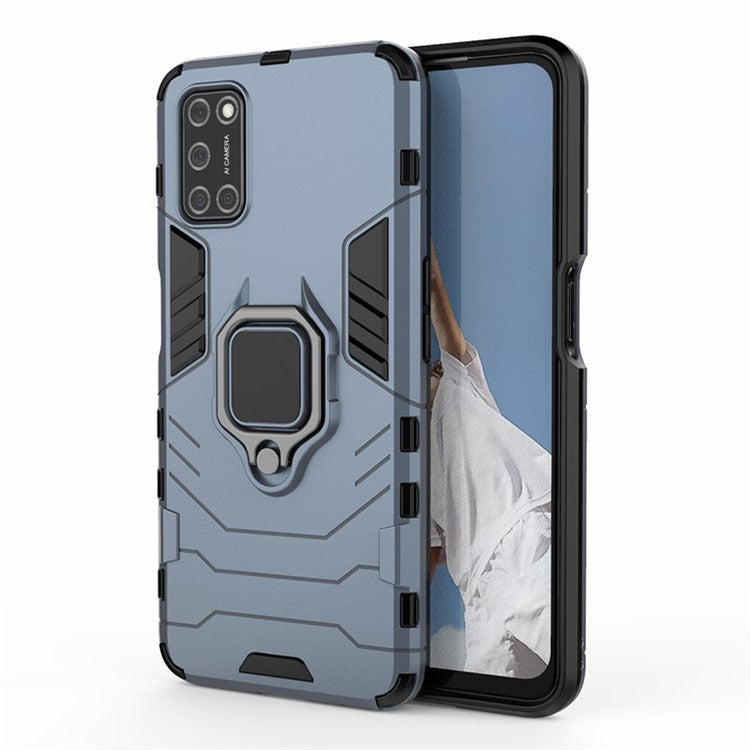 Ring Holder Kickstand PC + TPU Shell for Oppo A52/A72/A92 - Blue