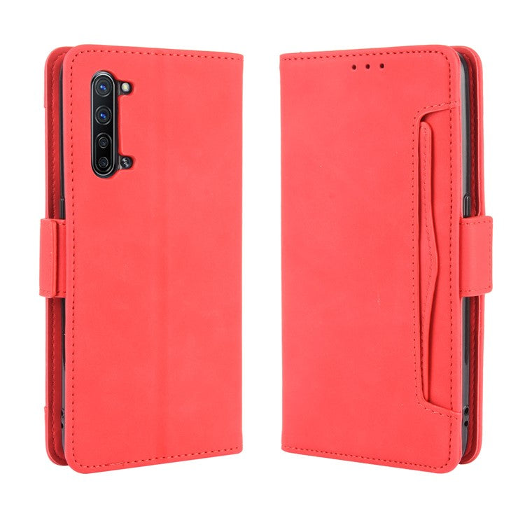 Wallet Leather Phone Case with Multiple Card Slots for Oppo Find X2 Lite/Reno3 5G - Red