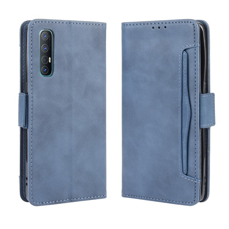 Wallet Leather Phone Case with Multiple Card Slots for OPPO Find X2 Neo / Reno3 Pro 5G (Chinese Edition) / Reno3 Pro (European Edition) - Blue