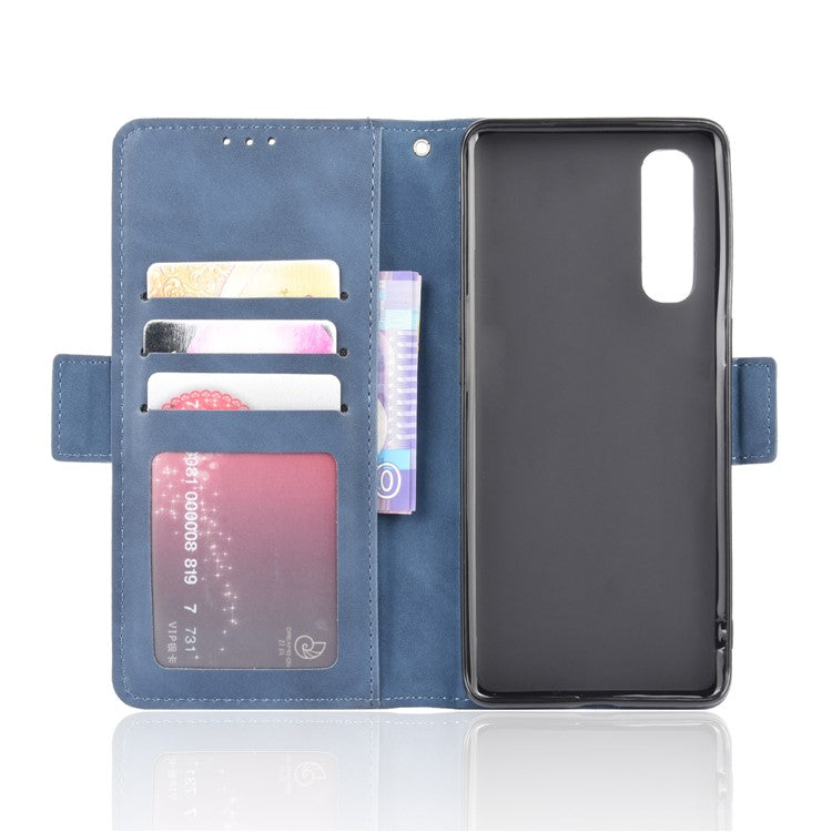 Wallet Leather Phone Case with Multiple Card Slots for OPPO Find X2 Neo / Reno3 Pro 5G (Chinese Edition) / Reno3 Pro (European Edition) - Blue