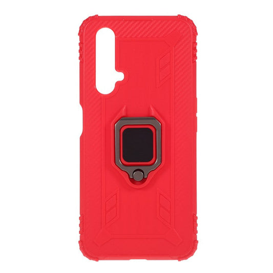 Finger Ring Kickstand Anti-drop TPU Protective Cover for Realme X50 5G - Red