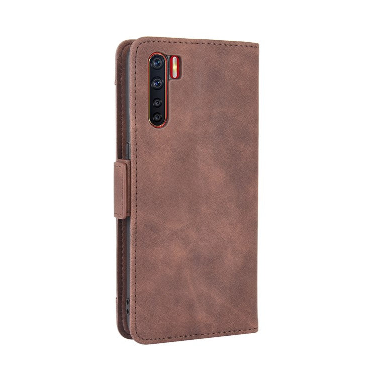 Multiple Card Slots Wallet Leather Protective Cover for OPPO A91 / OPPO F15 / OPPO Reno3 (Southeast Asian Version) - Brown