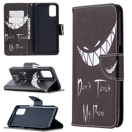 Pattern Printing Leather Wallet Case for OPPO A72/A52/A92 - Do not Touch My Phone