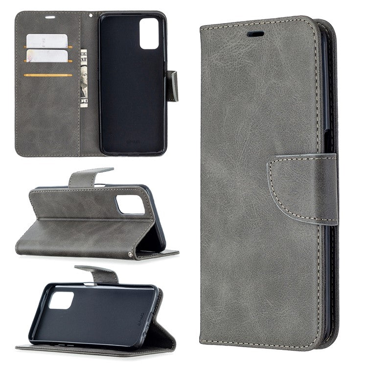 Leather Stand Case with Card Slots for OPPO A72/A52/A92 - Grey