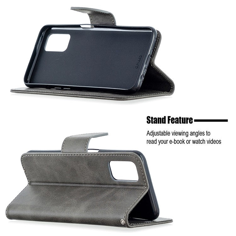 Leather Stand Case with Card Slots for OPPO A72/A52/A92 - Grey