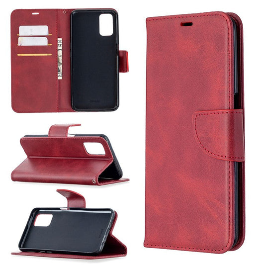 Leather Stand Case with Card Slots for OPPO A72/A52/A92 - Red