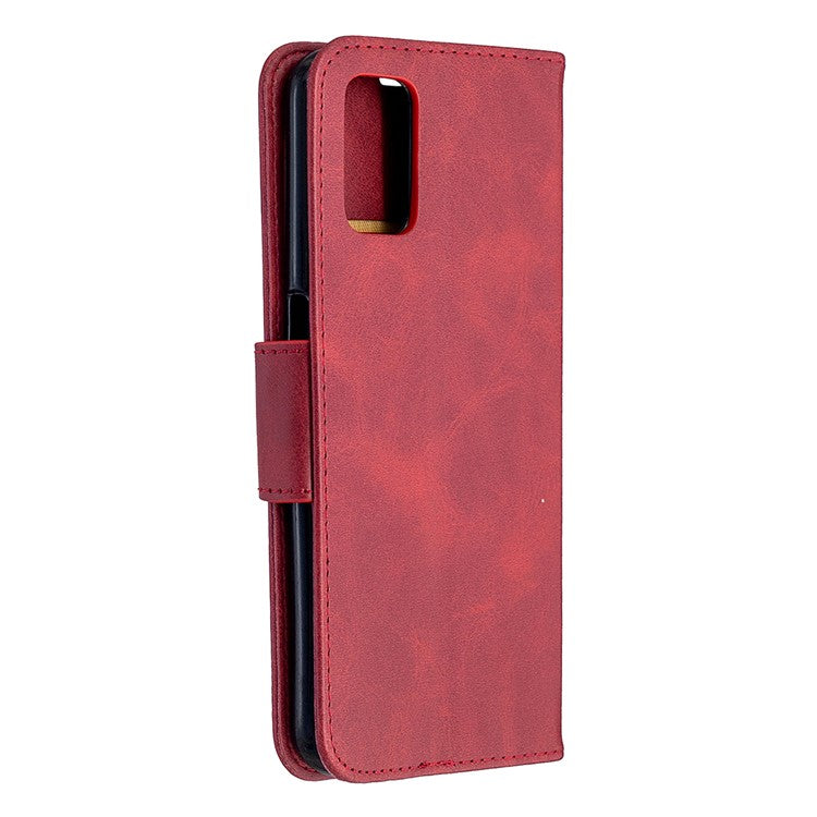 Leather Stand Case with Card Slots for OPPO A72/A52/A92 - Red