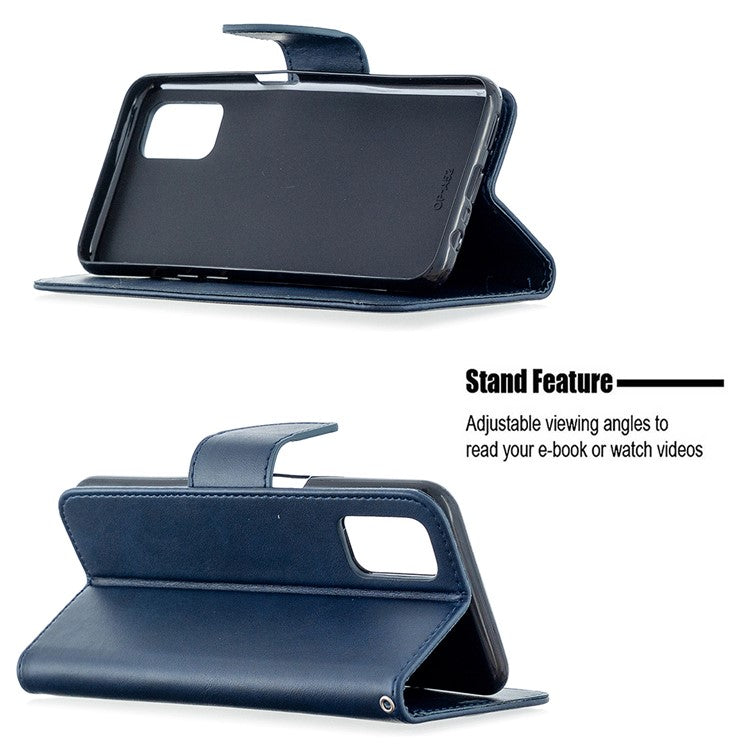 Leather Stand Case with Card Slots for OPPO A72/A52/A92 - Blue