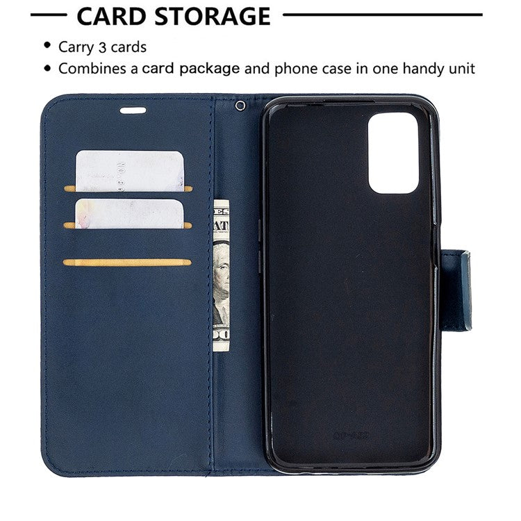 Leather Stand Case with Card Slots for OPPO A72/A52/A92 - Blue