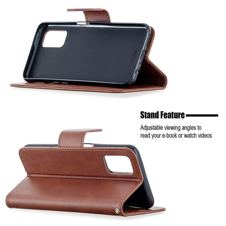 Leather Stand Case with Card Slots for OPPO A72/A52/A92 - Coffee