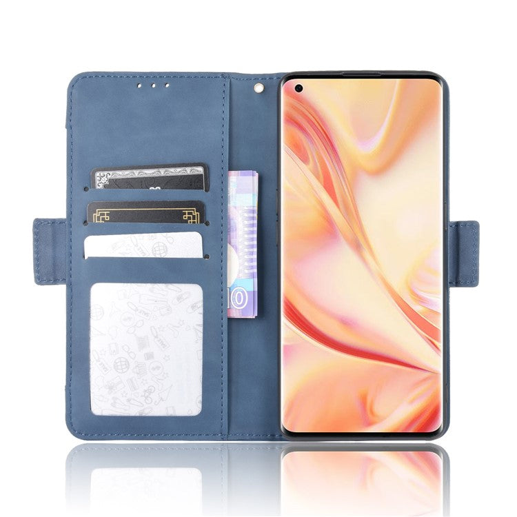 Wallet Stand Flip Leather Phone Cover for Oppo Find X2 Pro - Blue