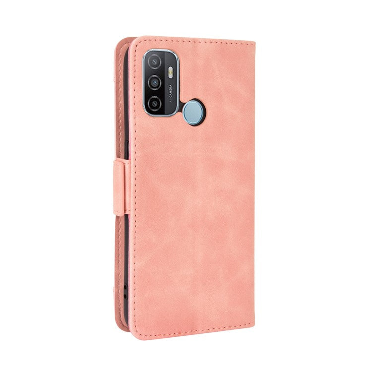 Multiple Card Slots Leather with Wallet Cell Phone Cover for Oppo A53/A32 (2020) - Pink