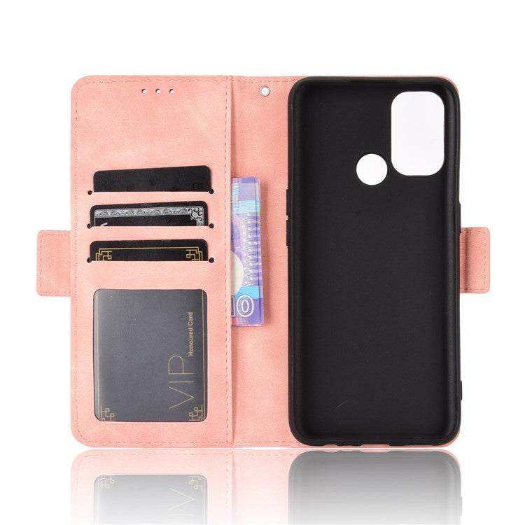 Multiple Card Slots Leather with Wallet Cell Phone Cover for Oppo A53/A32 (2020) - Pink