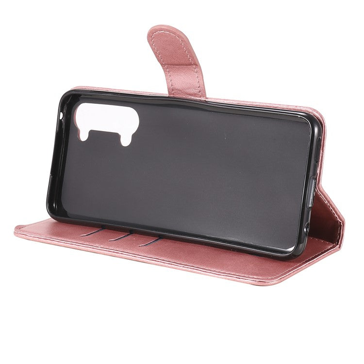Wallet Zipper Pocket Leather Cover for Oppo Find X2 Lite/Reno3 - Rose Gold