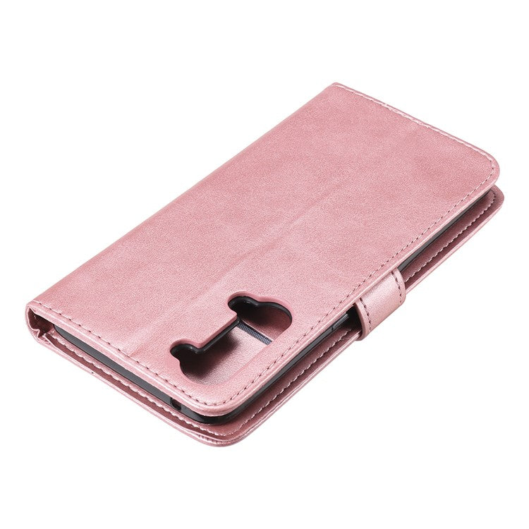 Wallet Zipper Pocket Leather Cover for Oppo Find X2 Lite/Reno3 - Rose Gold