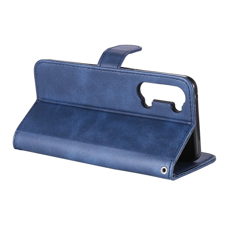 Wallet Zipper Pocket Leather Cover for Oppo Find X2 Lite/Reno3 - Blue