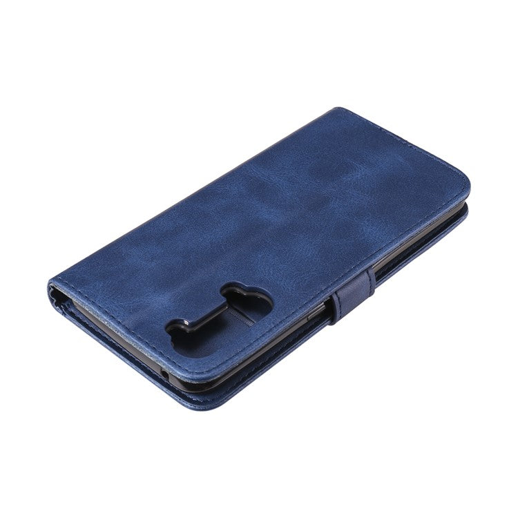 Wallet Zipper Pocket Leather Cover for Oppo Find X2 Lite/Reno3 - Blue