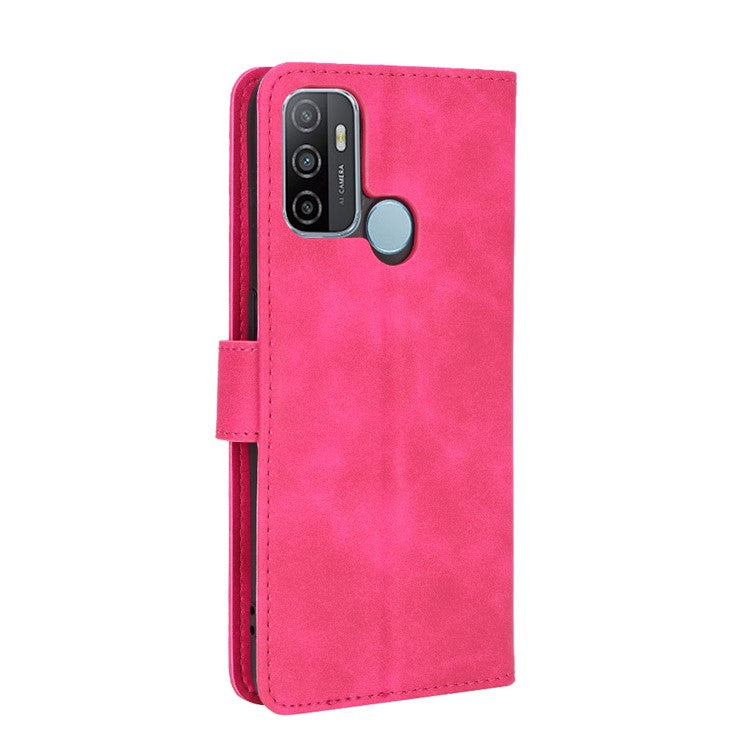 Silky Touch Leather Wallet Case for OPPO A53 (2020)/A32 (2020) - Rose