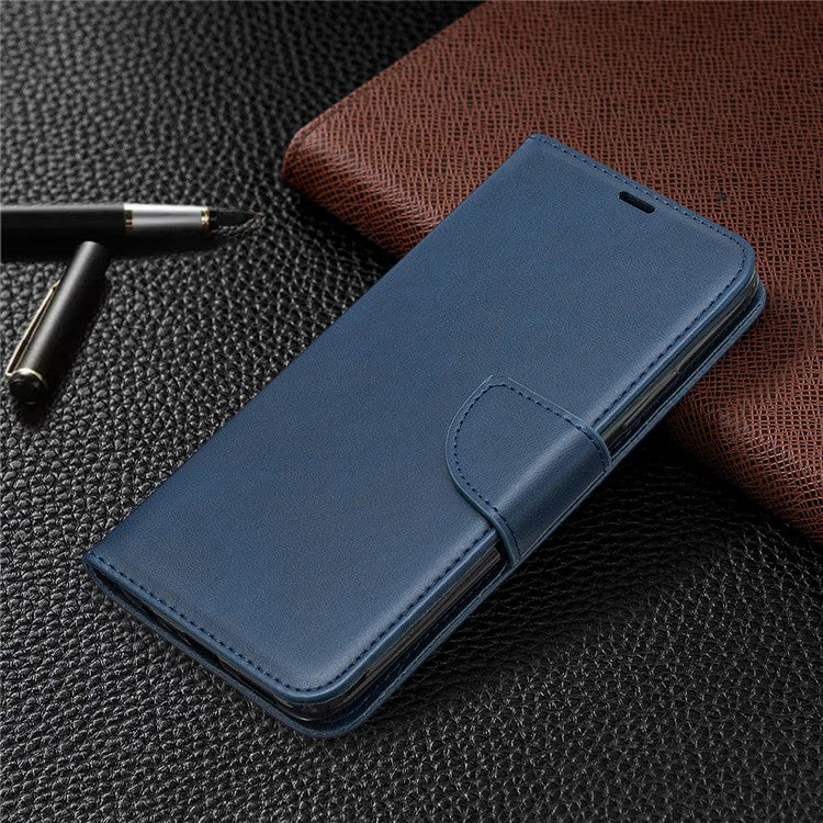 PU Leather Wallet Stand Phone Case for Realme C11 - Blue
