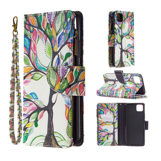 BF03 Pattern Printing Zipper Wallet Leather Phone Case for Realme C11 - Life Tree