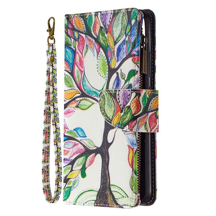 BF03 Pattern Printing Zipper Wallet Leather Phone Case for Realme C11 - Life Tree