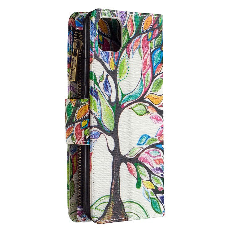 BF03 Pattern Printing Zipper Wallet Leather Phone Case for Realme C11 - Life Tree