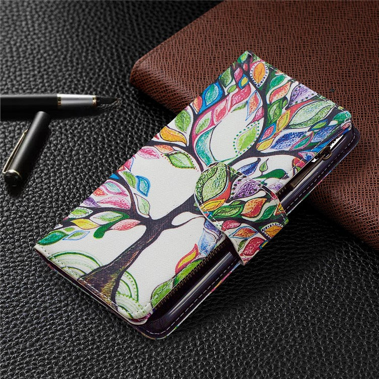 BF03 Pattern Printing Zipper Wallet Leather Phone Case for Realme C11 - Life Tree