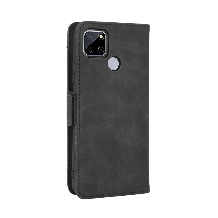 Multiple Card Slots Protective Cover for OPPO A15 Stand Leather Case - Black