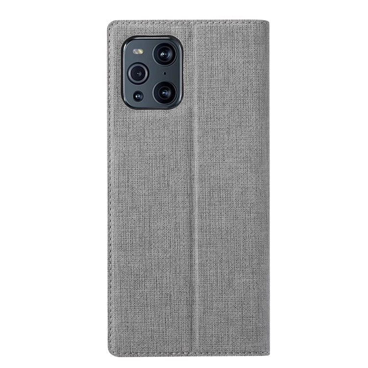 VILI DMX Series Card Holder Design Leather Stand Phone Cover Case for Oppo Find X3 Pro - Grey