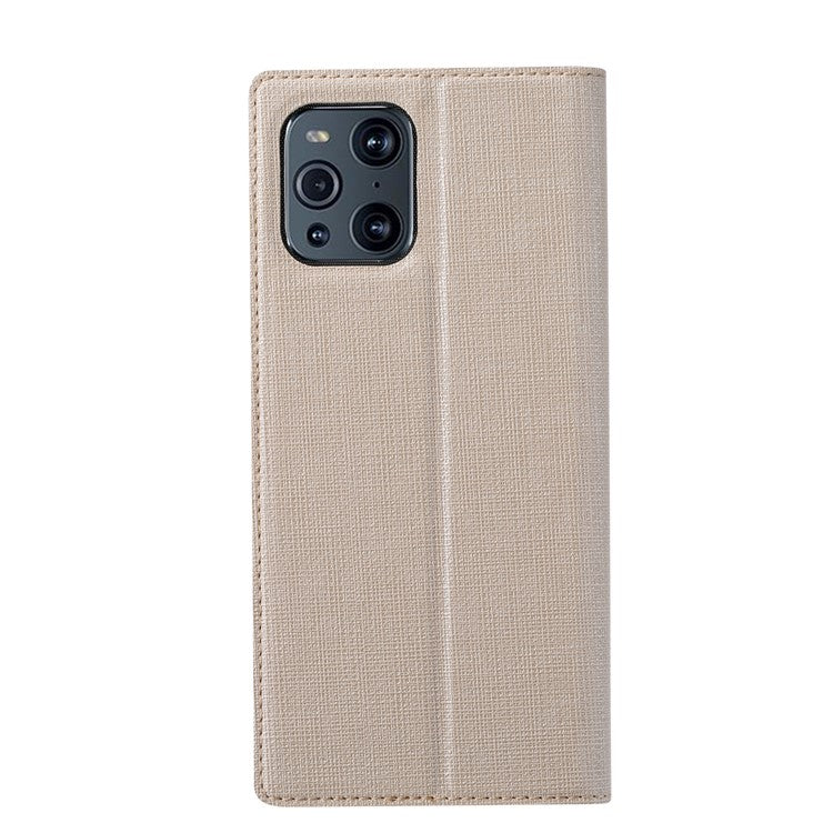 VILI DMX Series Card Holder Design Leather Stand Phone Cover Case for Oppo Find X3 Pro - Khaki
