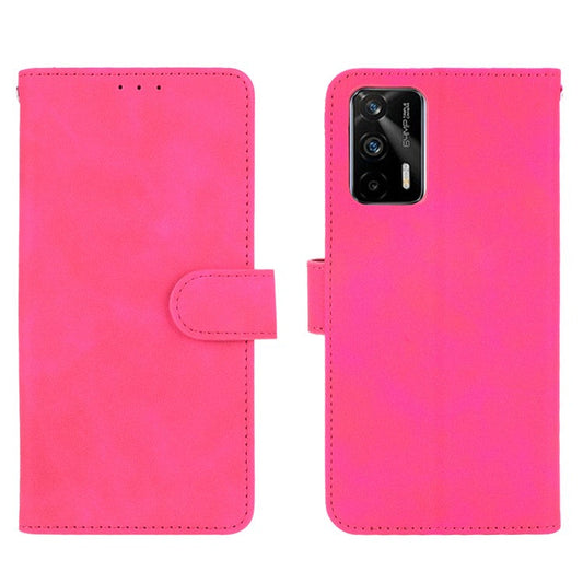Silky Touch Leather Wallet Case Phone Shell for Realme GT - Rose
