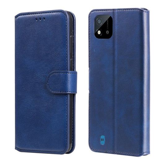 Wallet Stand Flip Leather Phone Case for Realme C20 - Blue