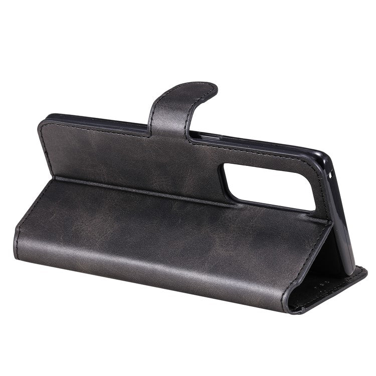 Wallet Stand Flip Leather Phone Case for Oppo Reno5 Pro+ 5G / Find X3 Neo - Black